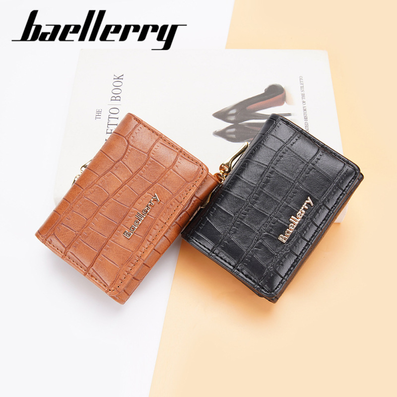新しいスタイルのレディース財布、ショートタイプ、Baellerry、韓国版、ストーンパターン、70% off、小銭入れ、ファッショナブルなカードホルダー、女性用|undefined