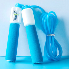 6136 Factory Direct Sales Counting Sports Skipping Rope Student Middle School Entrance Examination Training Skipping Rope Sponge Cover Frosted Jelly Color Rope