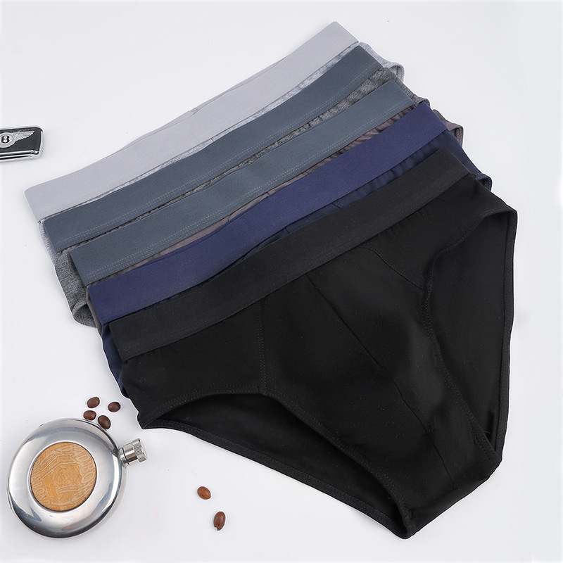 Factory direct wholesale men's briefs cotton summer breathable moisture-absorbing underpants youth low waist underpants men