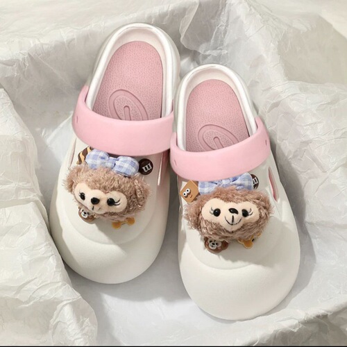Women's Summer Outdoor Wearing Thick Sole Hole Shoes 2024 New Home Heel Increase Anti-Slip Anti-Odor Wear-Resistant Cool Slippers
