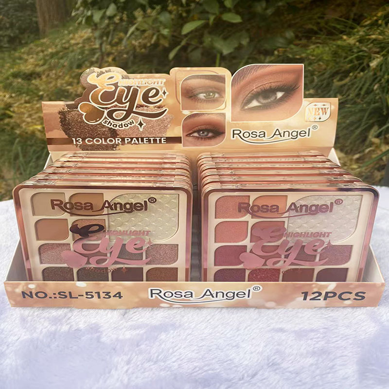 RosaAngel nuevos productos de comercio exterior 13 colores perlados mate tierra alta luz sombra de ojos maquillaje al por mayor