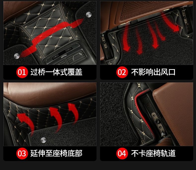 Single-piece driver's side car floor mat for the driver's seat, anti-wear car mat