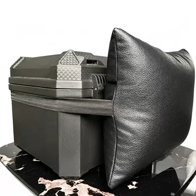 Electric car rear backrest cushion, delivery box lumbar cushion - 36-liter-box-with-strap-mounted-cushion-black