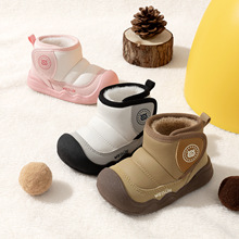 炜俊亿足儿童加绒保暖学步鞋2025冬季新款女宝宝加厚高帮防寒棉鞋