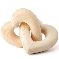 バレンタインデーハート装飾ハートトゥハート木製リングハート木製バックル木製ノットホームステイ装飾ハート木製リング木製チェーン