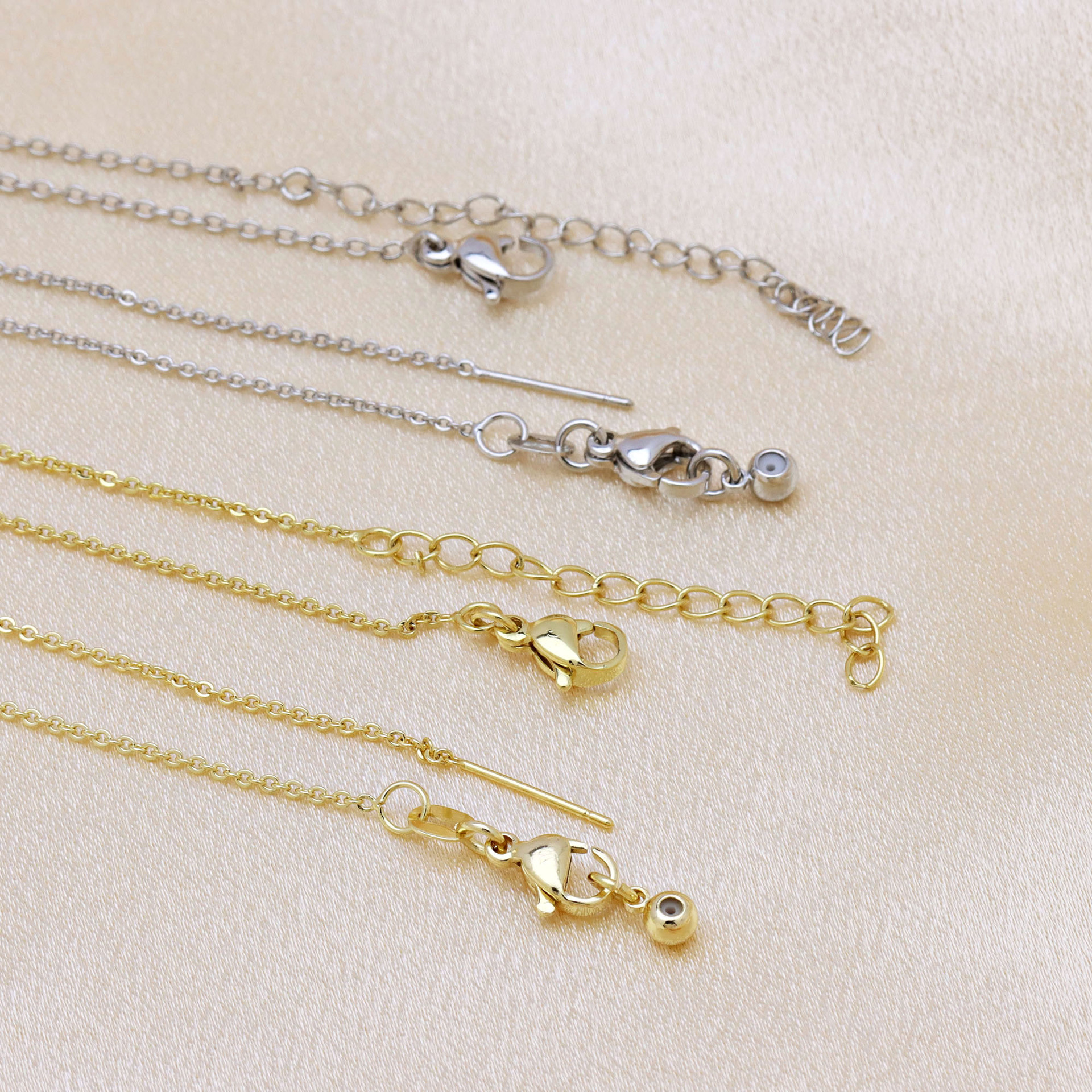 6g Weight 18K Gold Plated Plating Material Necklace Classification Copper Chain Material cable chain, box chain Chain Type 1 Piece Quantity Daily Occasion Copper Material Solid Color Pattern Women's Gender Simple Style, IG Style Style Copper 18K Gold Plated Solid Color Necklace 无
