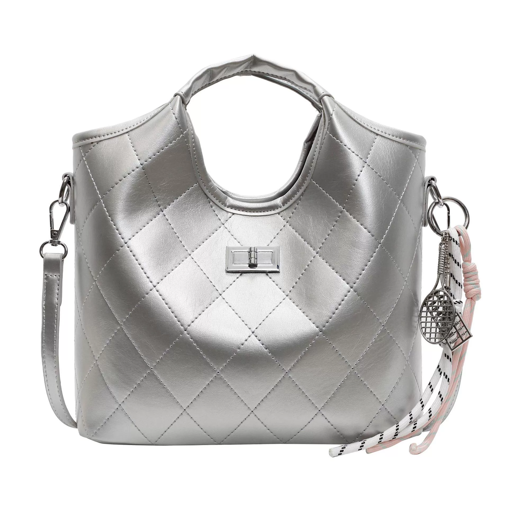 Retro shoulder bag, one-shoulder bag with diamond pattern, high-quality style