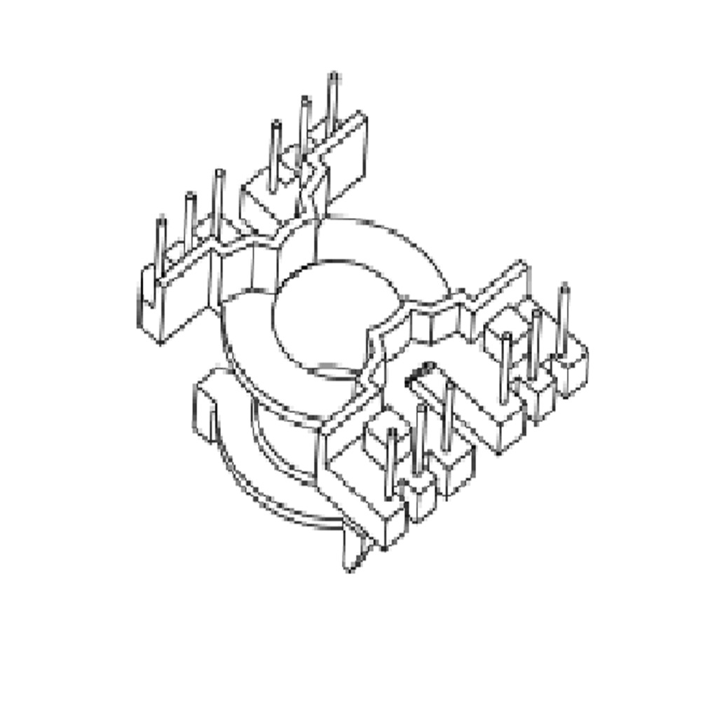 PQ2620单边加宽电木骨架双槽PQ23变压器骨架 贴片骨架立式6+6针