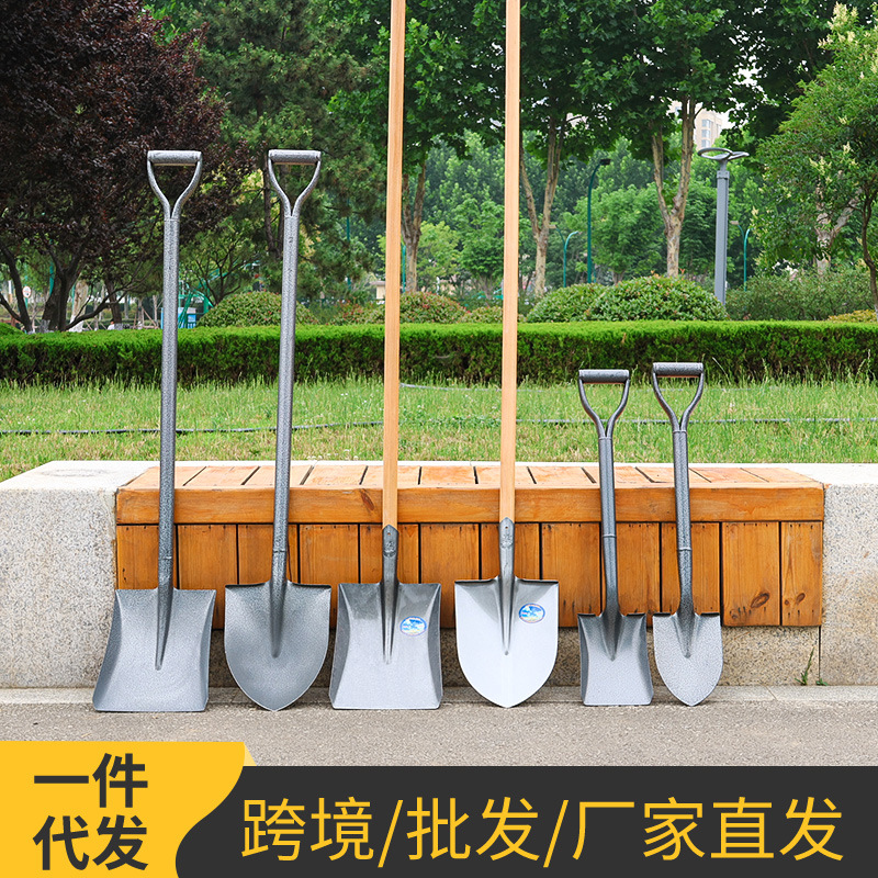 锰钢农用大铁锹园艺铲子小铁铲户外挖土铁锨种菜家用工具铲雪钢锹