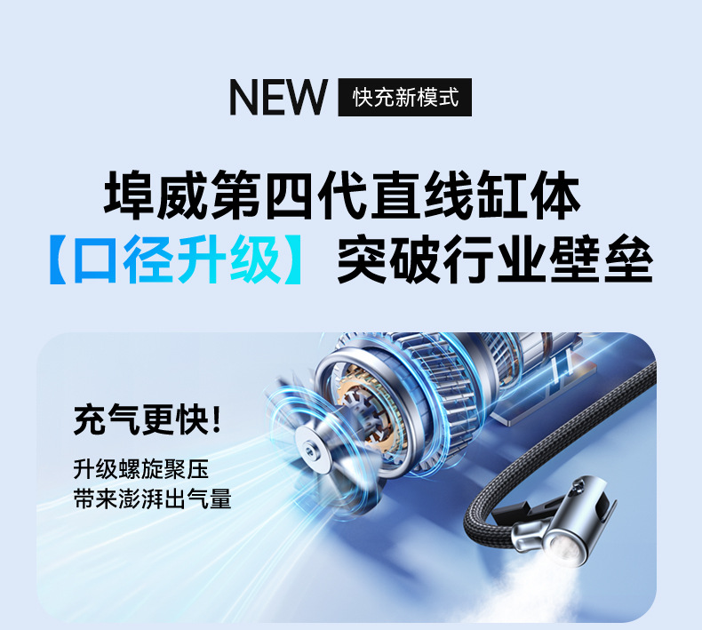 [Pl01] Buwei Car Air Pump Portable Inflator Tire Inflator Pressure Gauge Type Inflator