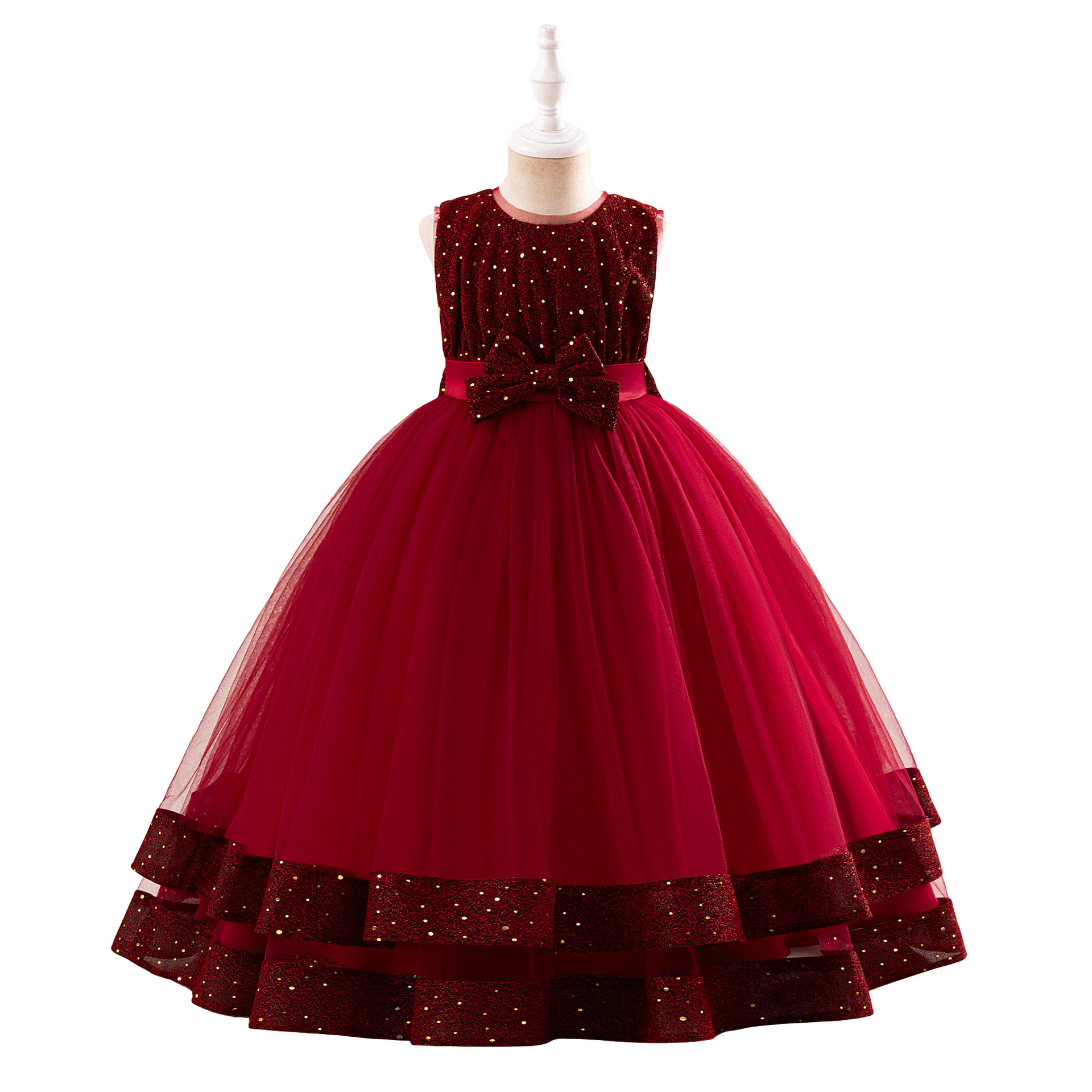 Vestido de noche para niños, vestido de princesa, vestido de piano para niñas, niña de flores, vestido largo de lentejuelas