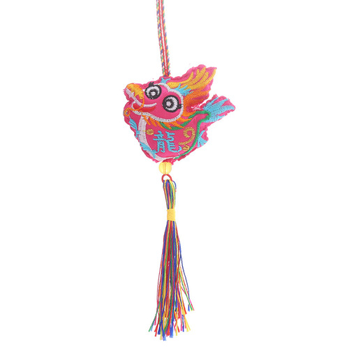 Twelve zodiac craft sachets Dragon Boat Festival portable ancient style colorful tassel car pendants wholesale gift