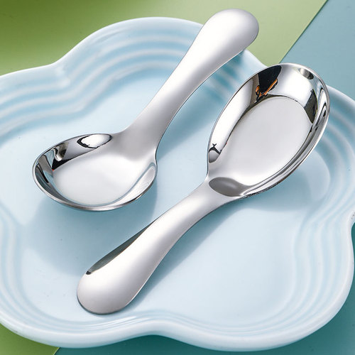 Stainless steel child spoon 316, household portable small spoon, gift, gift set, commercial spoon, short handle child spoon