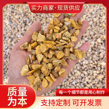庭院铺路黄色砾石透水石深米黄中国黄虎皮黄石子黄色洗米石