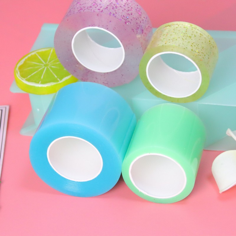 Nano cinta pellizco música burbuja que sopla descompresión bricolaje hecho a mano hueco hecho en casa Bola de agua adhesivo de alta costura adhesivo de doble cara