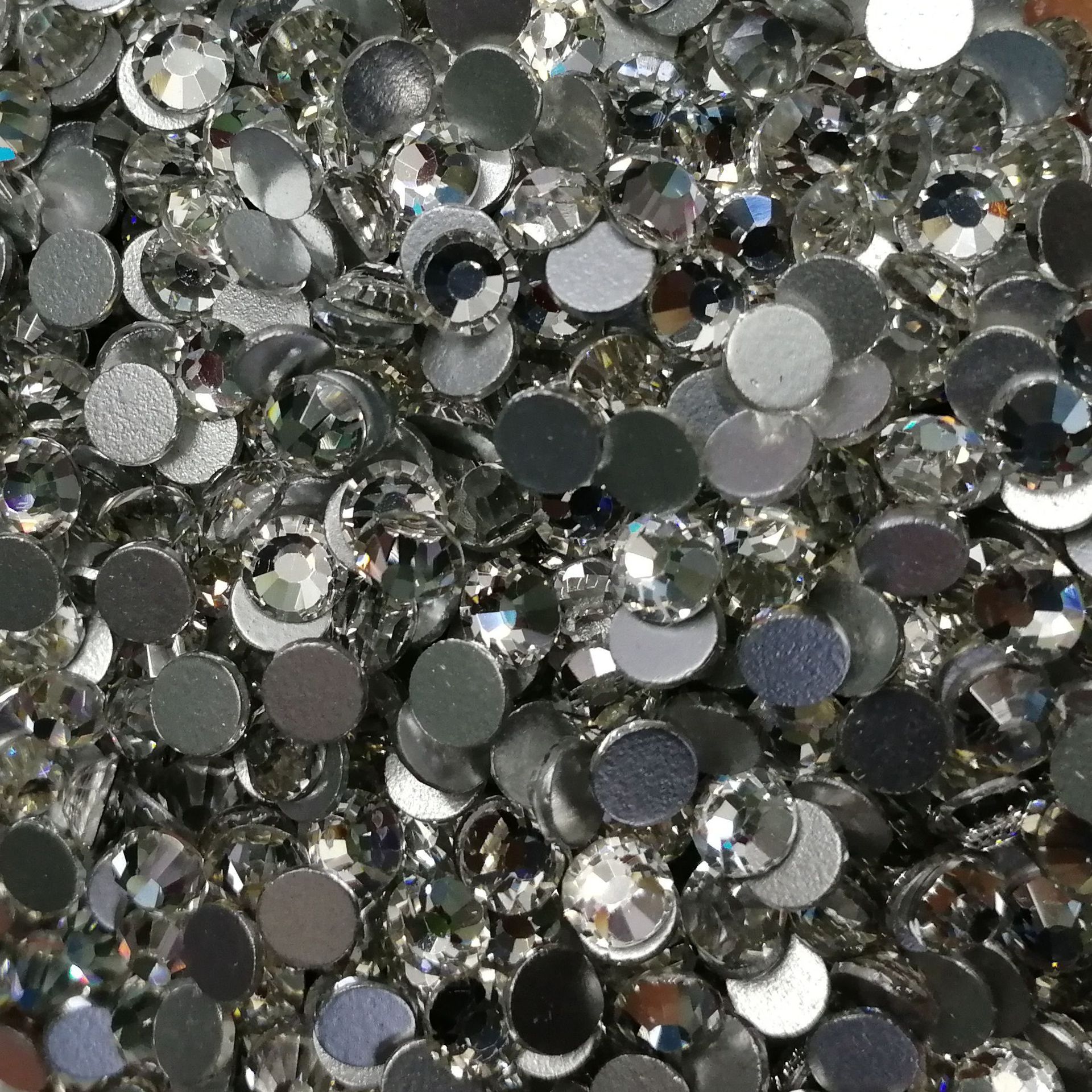 Color redondo taladro de fondo plano accesorios de ropa taladro de uñas accesorios taladro de vidrio DIY taladro de vidrio de color decoración manual