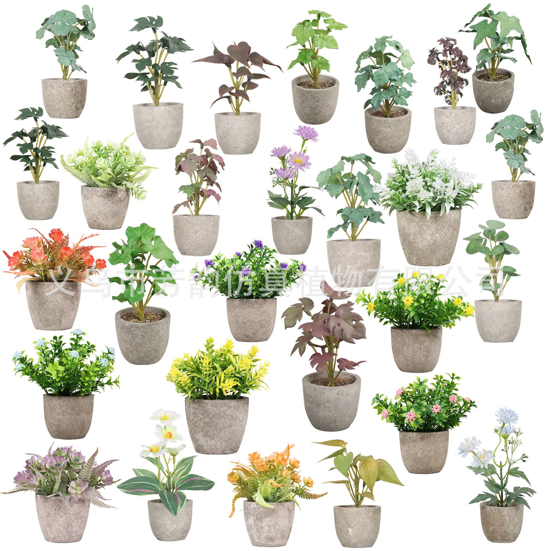 Mini Planta Artificial en Maceta de Pulpa de Plástico para Decoración del Hogar y Escritorio image 6