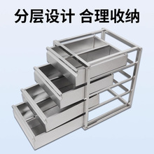 定制四六门多层烧烤冷冻冷藏柜收纳配件储物不锈钢冰柜抽屉橱柜
