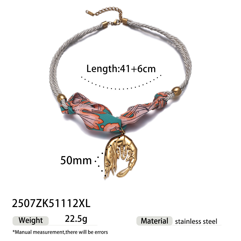 Taina collar colgante de acero inoxidable europeo y americano simple y de alta calidad color pequeño fresco cuerda gruesa collar de concha hembra image 31