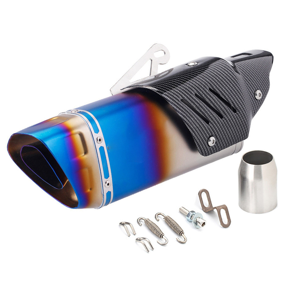 51MM Motorcycle Modified Exhaust Pipe Tail Section M1 Exhaust Pipe Stainless Steel Imitation Carbon Guard R3/R6/Z650