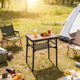 户外野营折叠桌简易铝合金桌便携式可收纳桌床上学习桌