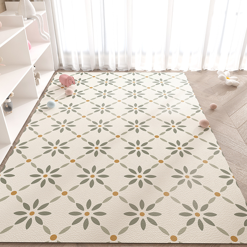 漫画かわいいゲームパッド家庭用拭き取りフリーレザーカーペット裁断可能防水防油リビングカーペット