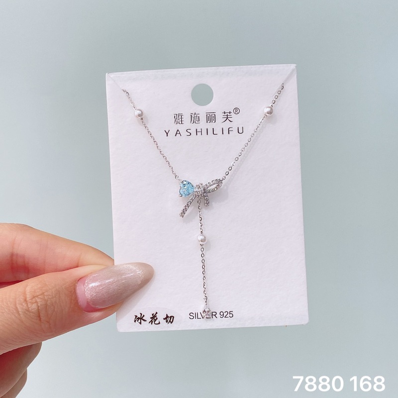 雅施丽芙925通体银闪耀冰花切锆石锁骨链轻奢高级感百搭颈链新款|undefined