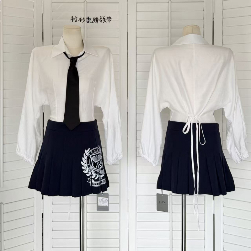 Xifengli Elegant Tie White Shirt for Women, Summer Thin Style 2026 New Model, High-end, Waist-cinching, Slimming, Anti-wrinkle