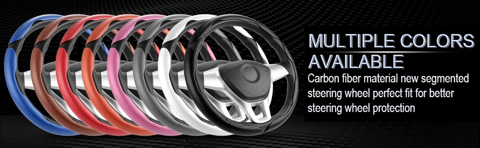 New Style Steering Wheel Clip-On Racing-Grade Carbon Fiber Butterfly Design Three-Piece Steering Wheel Cover with Anti-Slip and Wear-Resistant Design