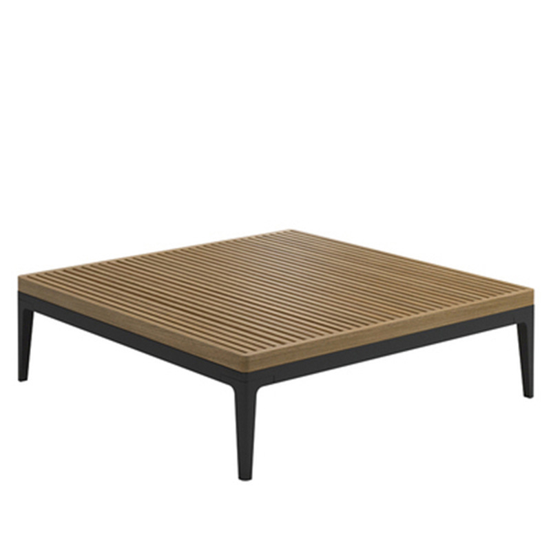 Muebles de exterior al aire libre combinación de sofá de ocio al aire libre patio balcón villa jardín madera maciza combinación de sofá de esquina