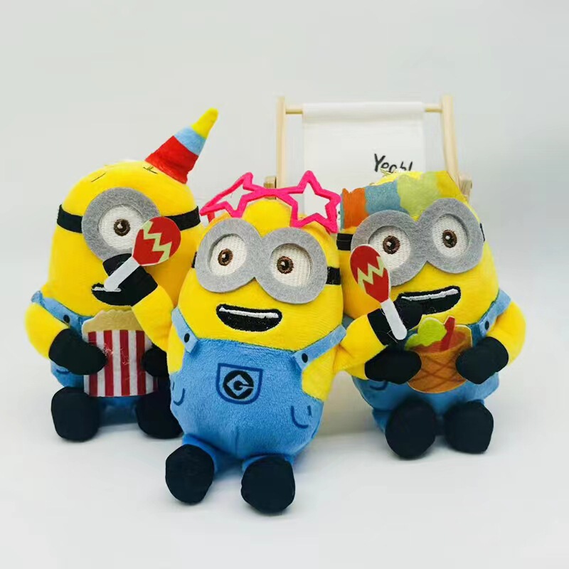 4inch Plush Toy Minions Pendant Bob Plush Toy Doll Keychain Doll Doll Ornament