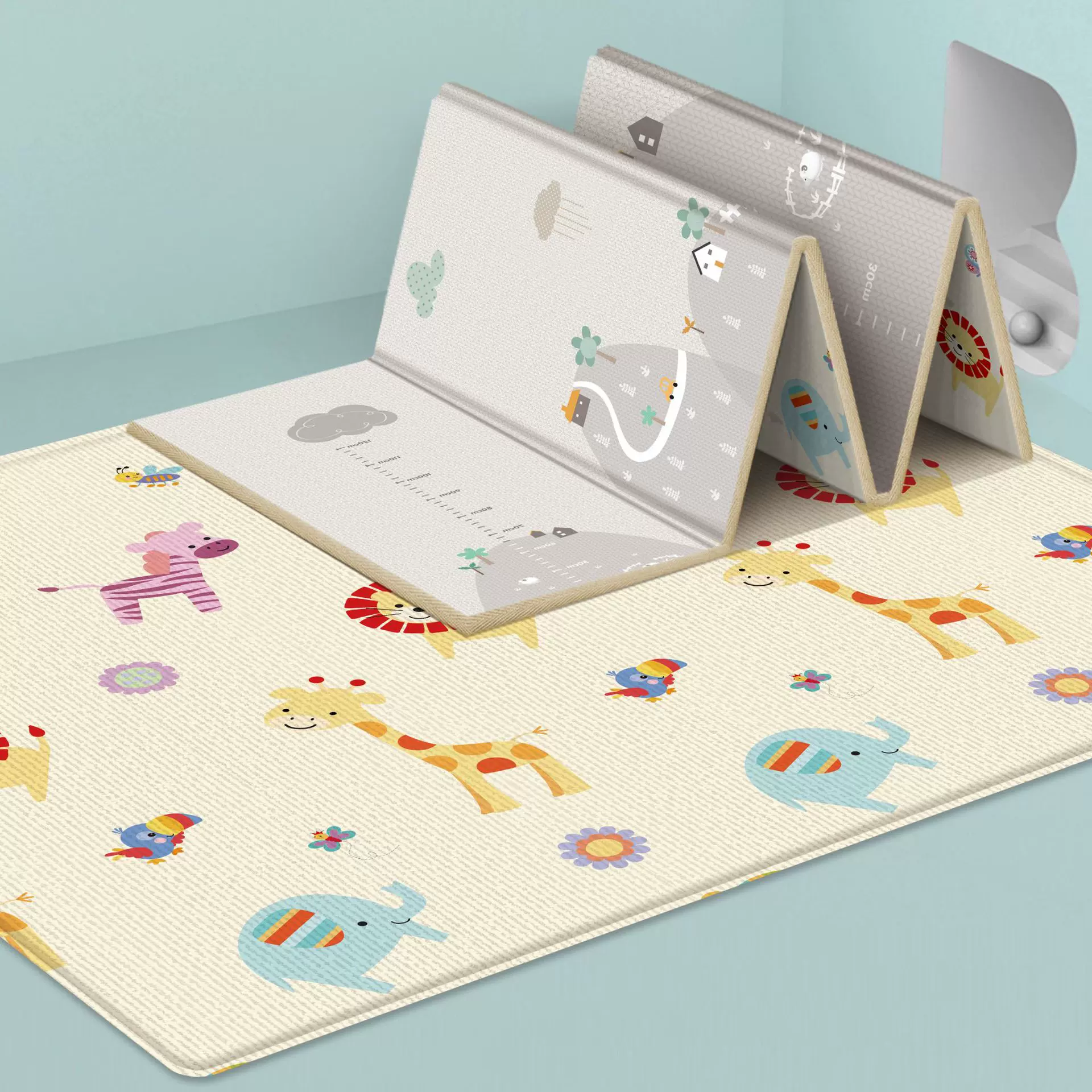 华婴可折叠宝宝早教爬行垫加厚婴儿客厅家用爬爬垫儿童泡沫地垫子