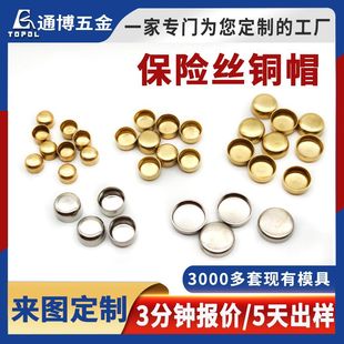 Fuse fuse copper cap car charging head round cap tube cap stretch plane temperature controller sensor copper cap