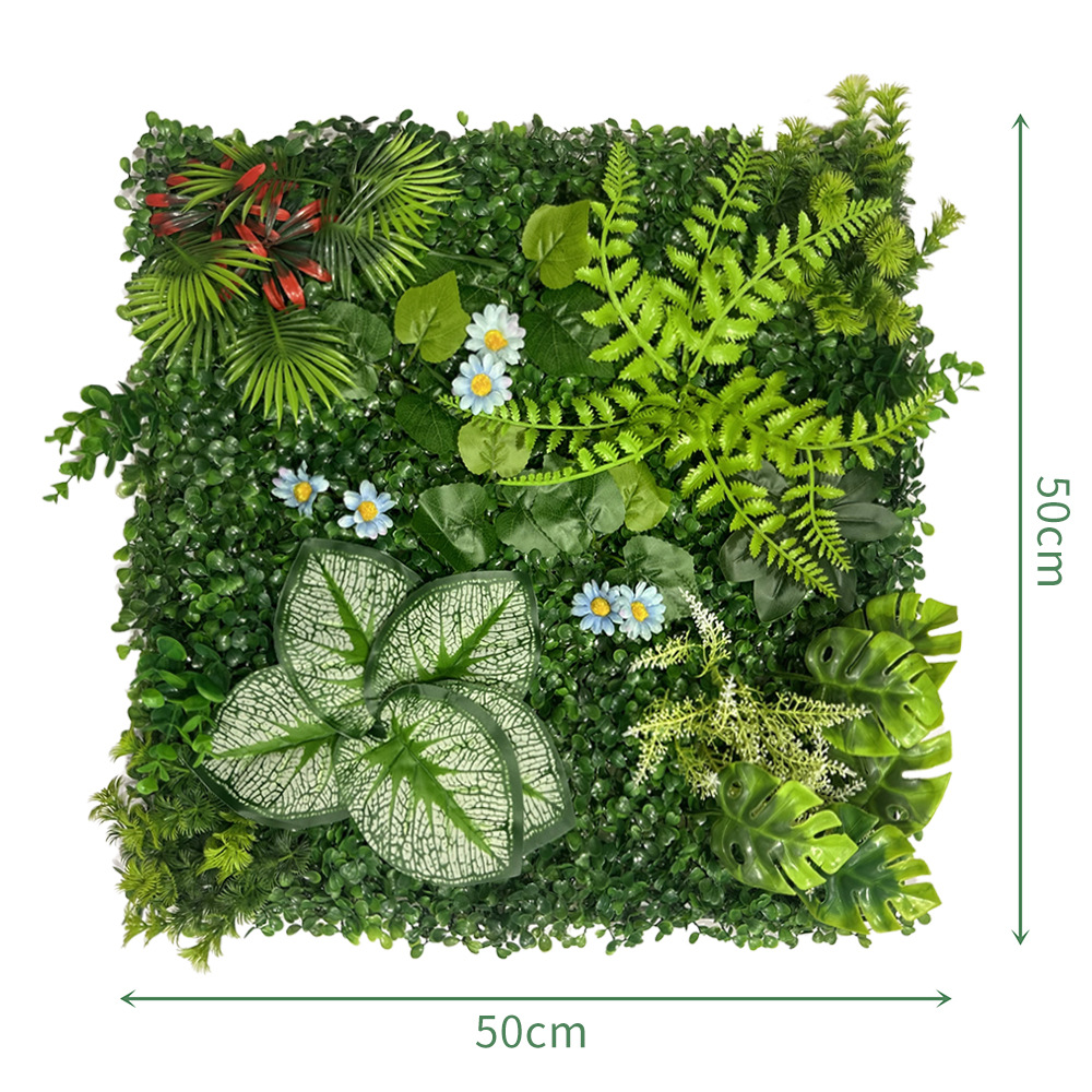 Simulación transfronteriza de plantas pared verde pared decoración floral fondo césped de plástico fábrica al aire libre césped mayorista