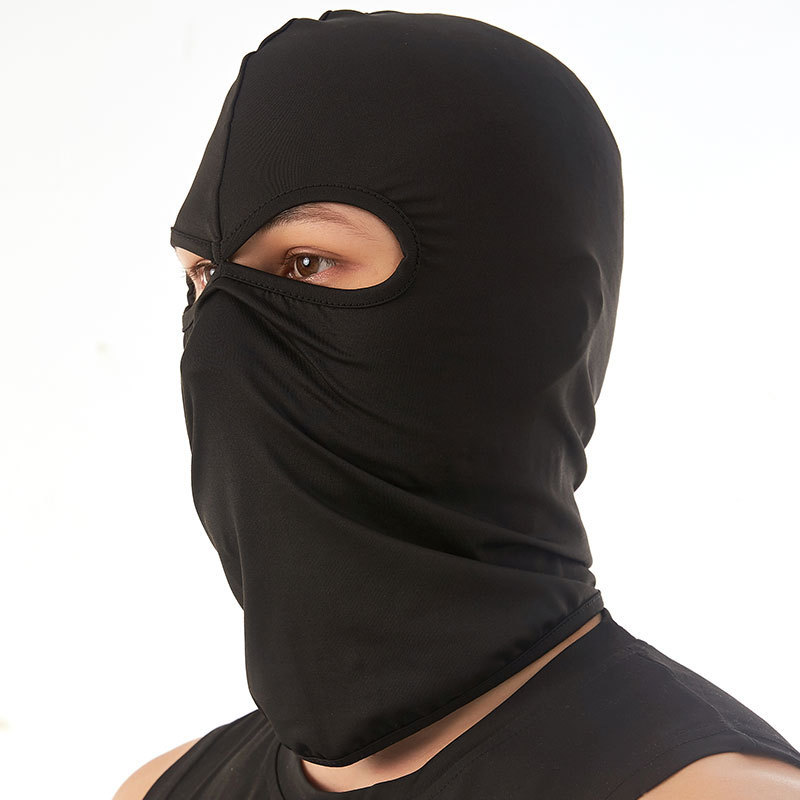 Hada para hombre, máscara de protección solar de verano, máscara facial, ciclismo al aire libre, natación, casco de doble orificio, casco de deportes de cara completa, capucha al aire libre