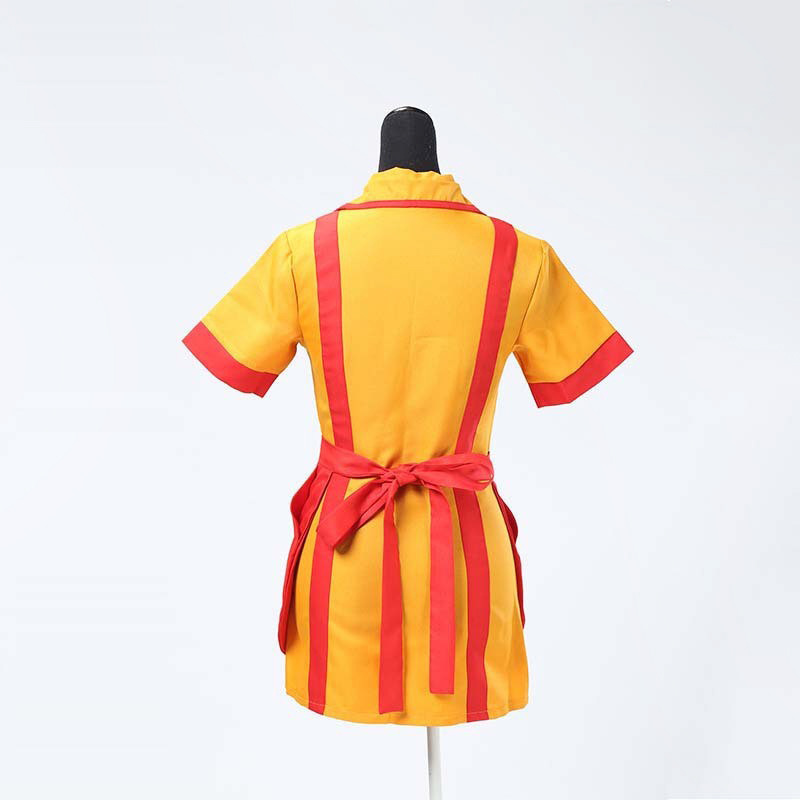 アメリカ劇の破産した姉妹のコスプレ映画とテレビの同じタイプのバーのファーストフードの作業服のハロウィンの制服のショートスカートのショー|undefined
