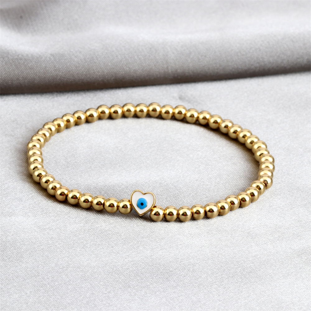 Fashion Heart Shape Copper Enamel Bracelets 1 Piece