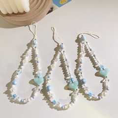 日韓ins小眾撞色混搭手提鏈串珠掛飾通用手機殼ccd相機手機掛繩女