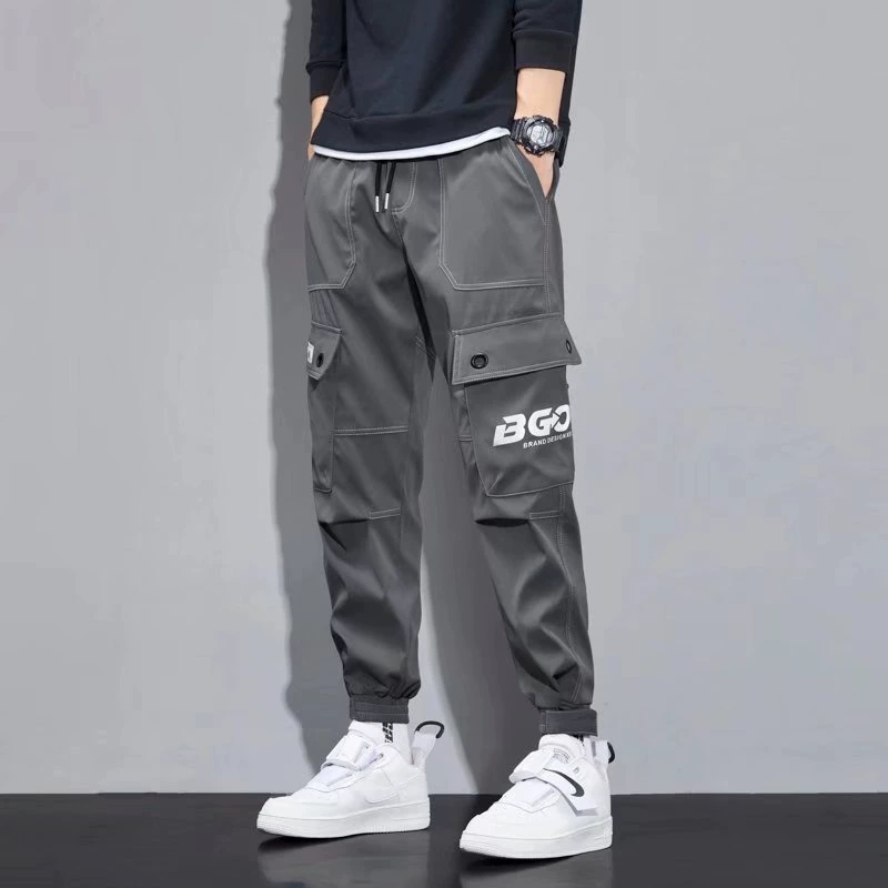 Brand demi-season trend casual trousers, Korean style, oversize