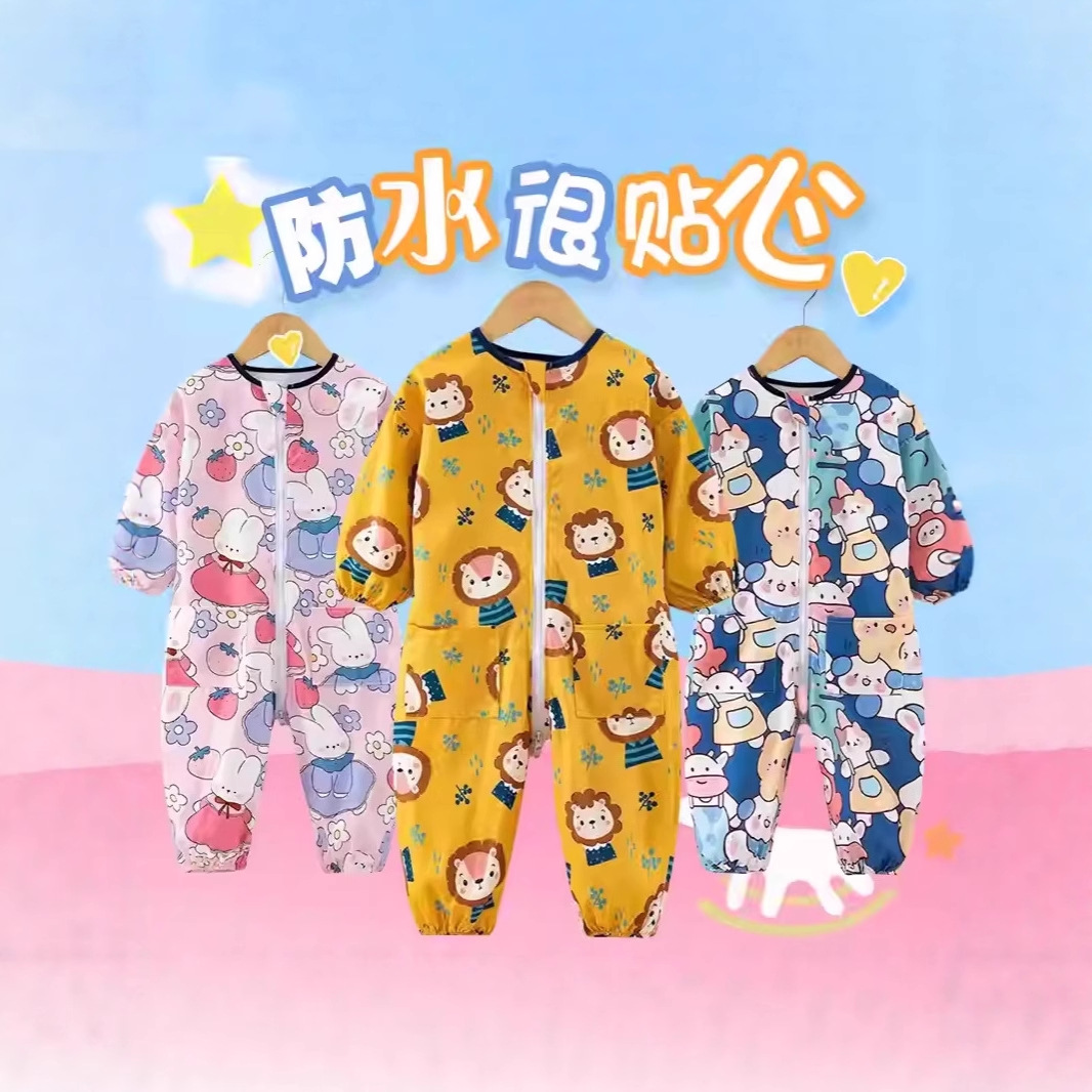 New Baby One-Piece Crawling Suit, Comfortable, Anti-Dirty and Wear-Resistant Coverall, One-Piece Outer Wear Jumpsuit, Breathable Harem Suit