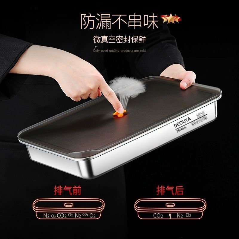 316L acero inoxidable bocadillos caja congelada bandeja especial caja de almacenamiento de bocadillos de grado alimenticio caja de almacenamiento sellada caja de almuerzo