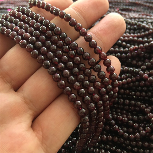 Richong Natural Garnet Round Bead Long Chain Scatter Bead Jewelry Bracelet Wholesale