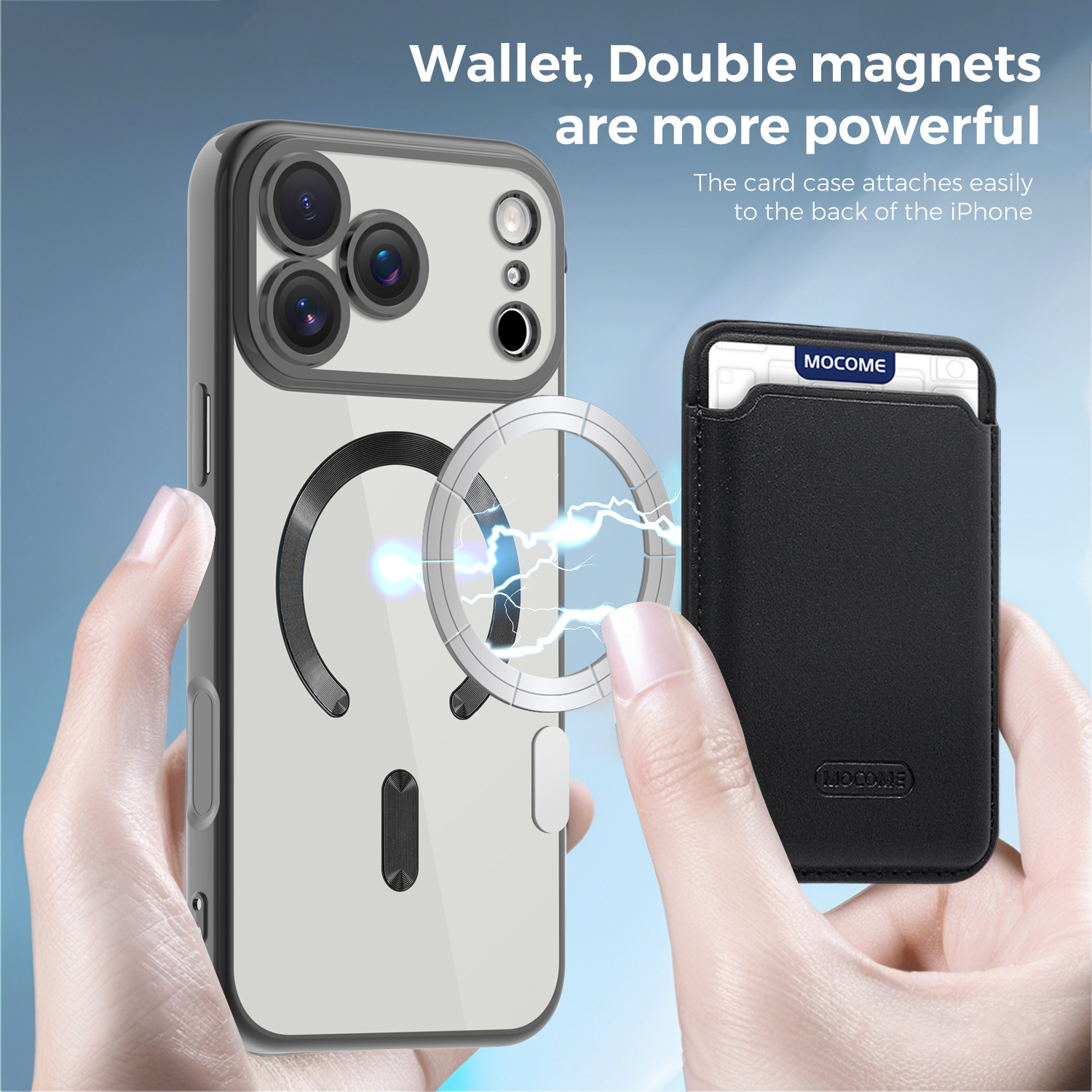 Neue magnetische Hülle im CD-Design mit Kartenhalter für iPhone 17 Pro Max, stoßfeste Hülle für alle iPhone-Serien_voghion.com