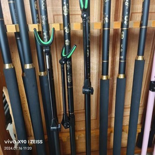 Black Gold Copy Net Bracket Light Hard Carbon Copy Net Rod Competitive Fishing Box Copy Net Bracket Positioning Telescopic Large Copy Net Rod