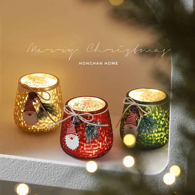 Decoración de Navidad candelabro decoración de escritorio Año Nuevo cálido ins parabrisas brillante decoración de ventanas de Navidad