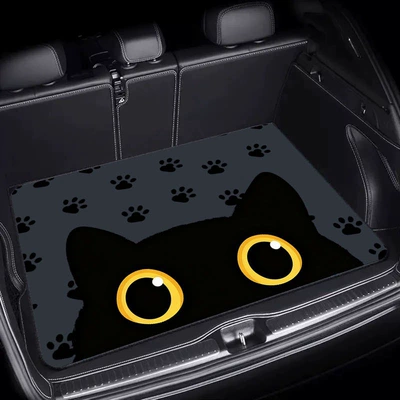 Avtomobil döşəmə paspasları: Mat, Cute Cat Cartoon Car - hbxd-6-75100cm-crystal-velvet