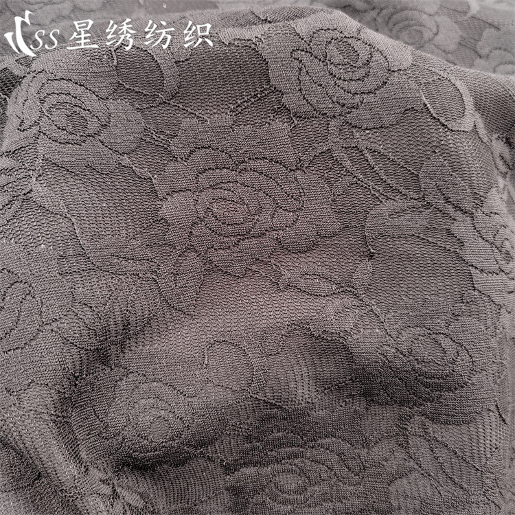 秋冬加厚复合蕾丝面料经典弹力玫瑰花双层复合高档保暖内衣面料