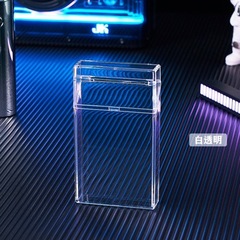 フラッシュ透明細いシガレットボックスUSB充電シガレット20本一体式ライター細いシガレットボックス抗圧