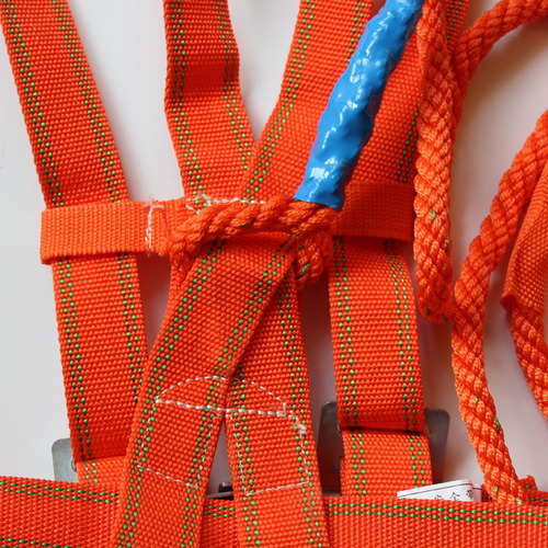 Orange safety belt hanging double back half body single hook safety protection safety rope protection belt high strength wire