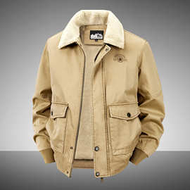 新款棉衣男加绒加厚冬季翻领保暖棉袄青年休闲外套棉袄男潮2188